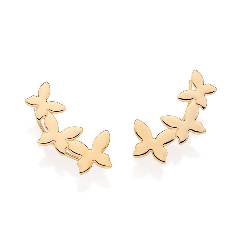 Brinco Rommanel ear cuff borboletas 527328