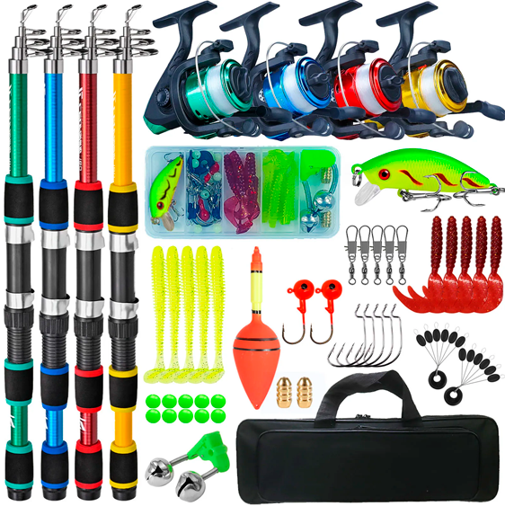 Kit Profissional de Pesca ProFish [MAIS DE 100 PEÇAS]